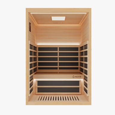 nuvie immerse 2 person far infrared sauna front open