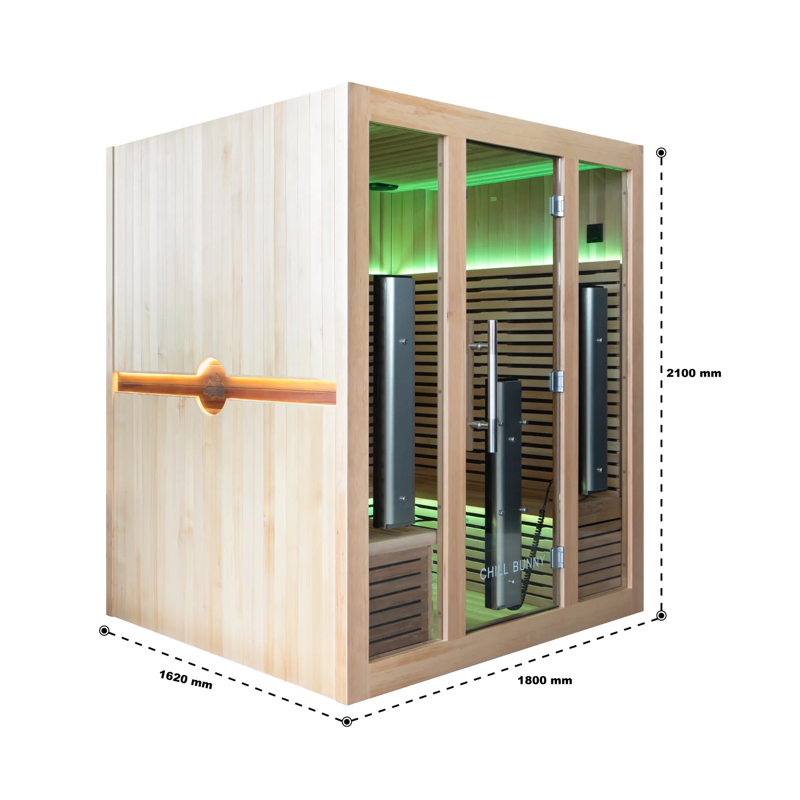 Chill Bunny Contrast Combo Ice Bath and 4 Person Indoor Infrared Sauna