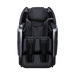 Masseuse massage chair in black with quilted leather and foot and arm massage features