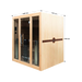 Chill Bunny indoor infrared sauna with wooden frame and glass door for home relaxation