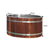 Chill Bunny wooden sauna tub with metal bands and detachable cover for outdoor relaxation