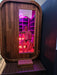 customer inside stryke recovery 2 person outdoor infrared sauna