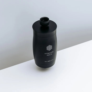 Black HYDROGEN HEALTH shower filter for hydrogen personal care with sleek modern design