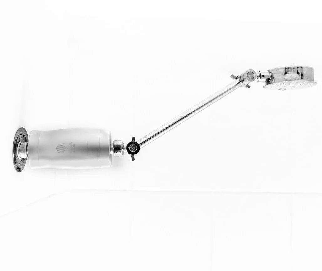 HYDROGEN HEALTH adjustable shower filter with chrome finish for hydrogen personal care