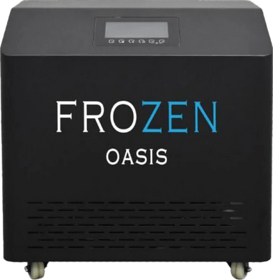frozen oasis ice bath chiller unit in black