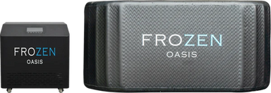 frozen oasis large ice bath in black with chiller