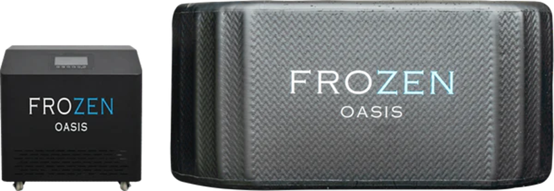frozen oasis large ice bath in black with chiller