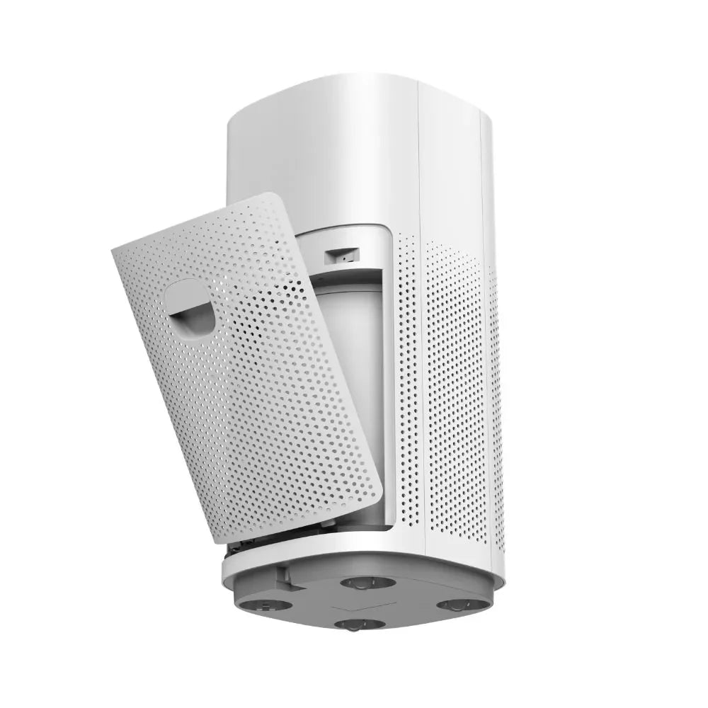 Ionmax white air purifier with removable perforated front panel for easy filter access