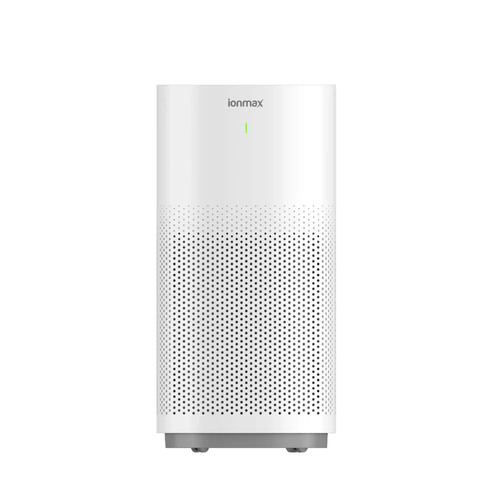 Ionmax white air purifier with perforated design and compact modern build