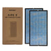 Ionmax Aire X Air Purifier Replacement Filter pack with two blue filters and brown packaging box