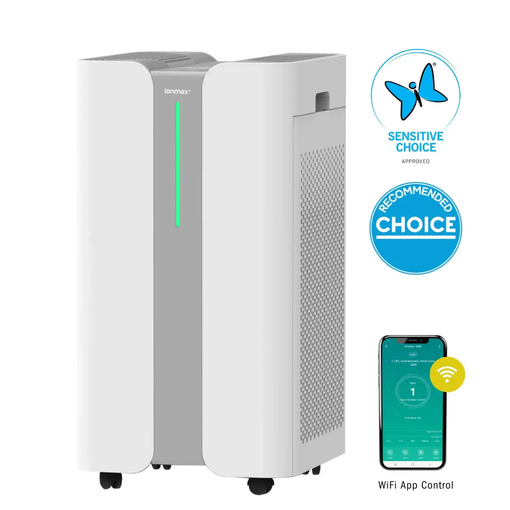 ionmax aire air purifier with awards and smartphone app