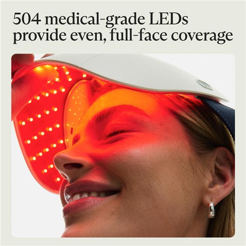 Therabody LED mask with 504 medical-grade LEDs delivering even full-face coverage for skincare