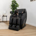 Lifespan Fitness black massage chair with leg and arm massagers in modern living room