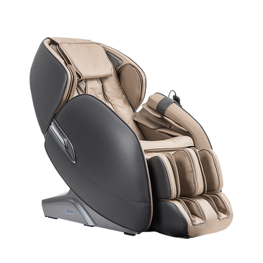 Masseuse massage chair in beige and black with ergonomic design and multiple cushioning for full body relaxation