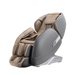 Masseuse massage chair in tan and gray with ergonomic design and multiple foot and back massage features