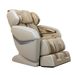 Beige Masseuse massage chair with cushioned armrests and leg support for full body relaxation