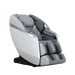 Masseuse Massage Chairs gray and white massage chair with cushioned armrests and footrest on black background