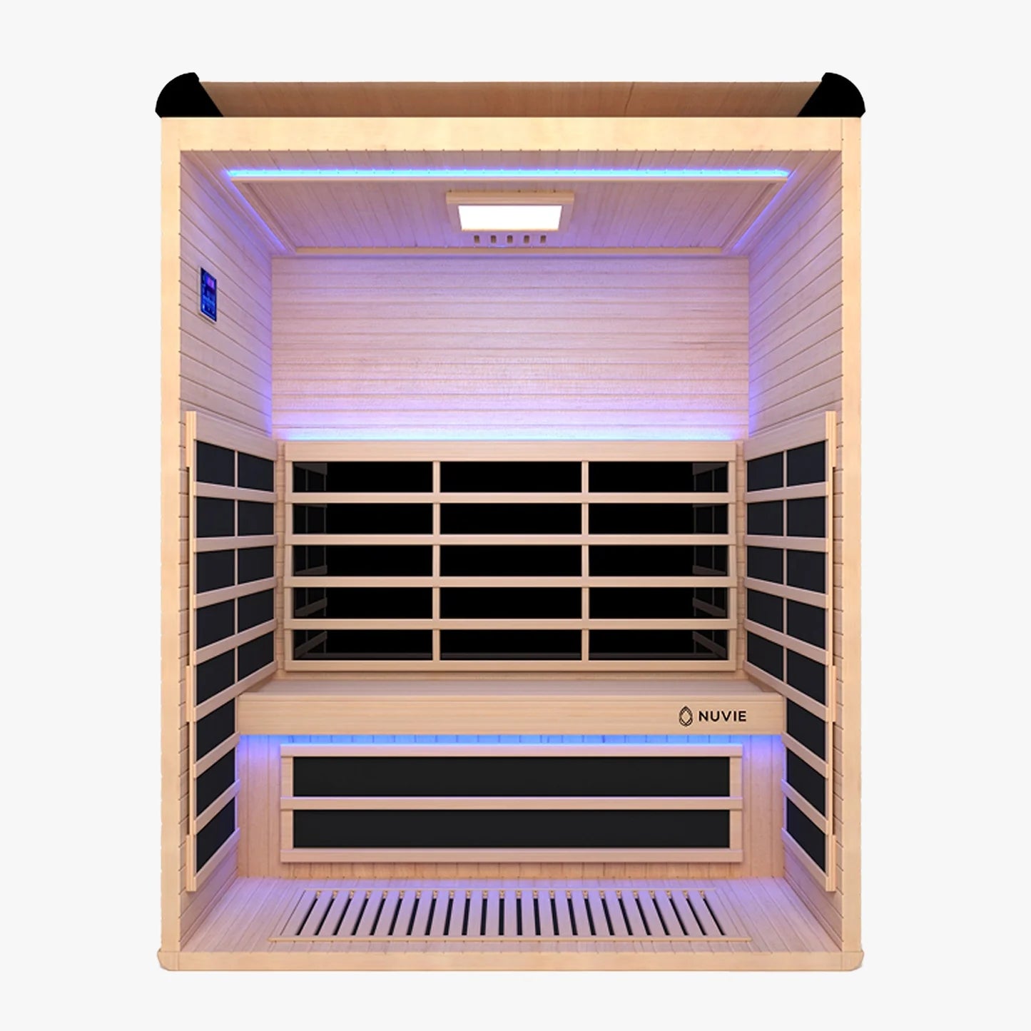 nuvie arc 3 person infrared sauna inside