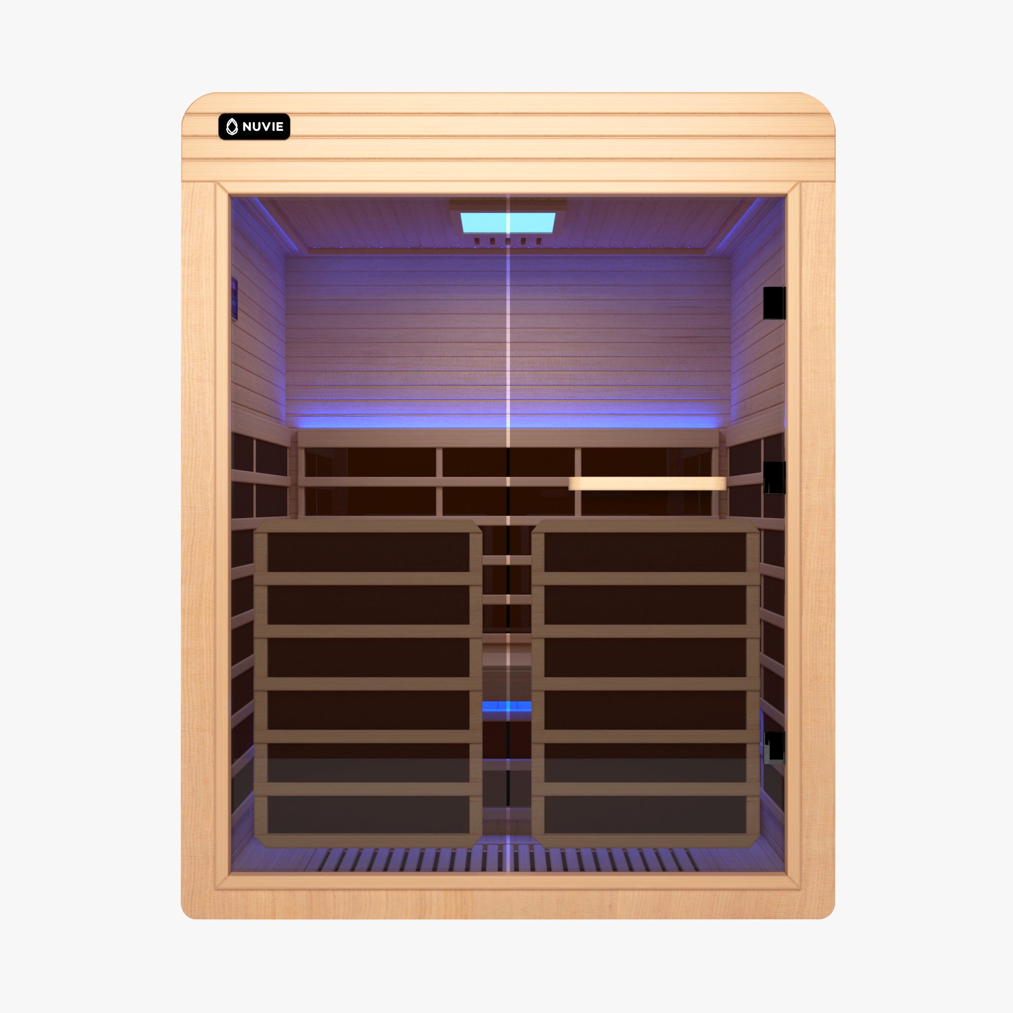 nuvie arc 3 person infrared sauna front w door