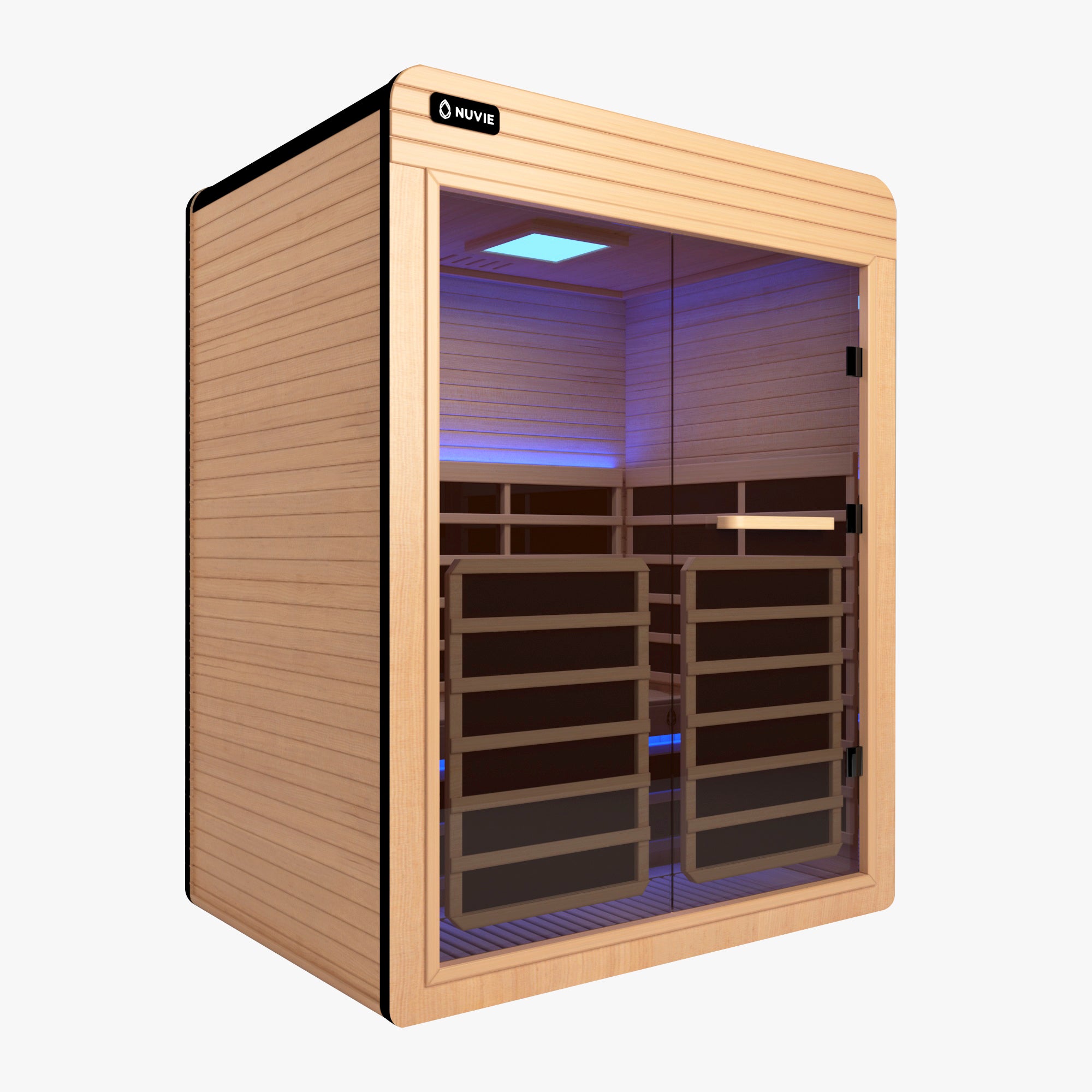 nuvie arc 3 person infrared sauna left view