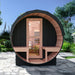 nuvie fusion hybrid barrel sauna front
