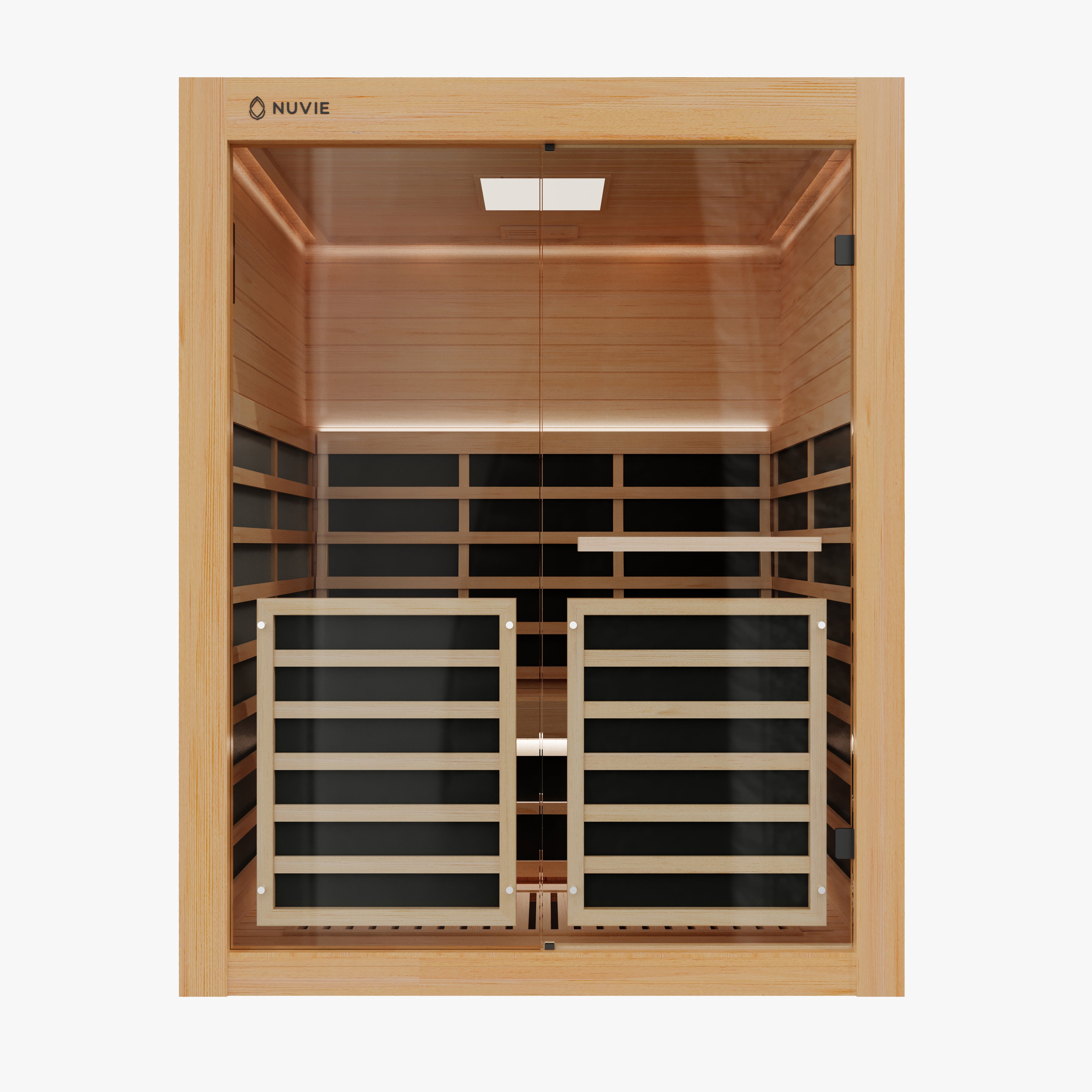 nuvie immerse 3 person spa doors closed
