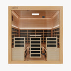 nuvie immerse 4-6 person infrared sauna doors closed