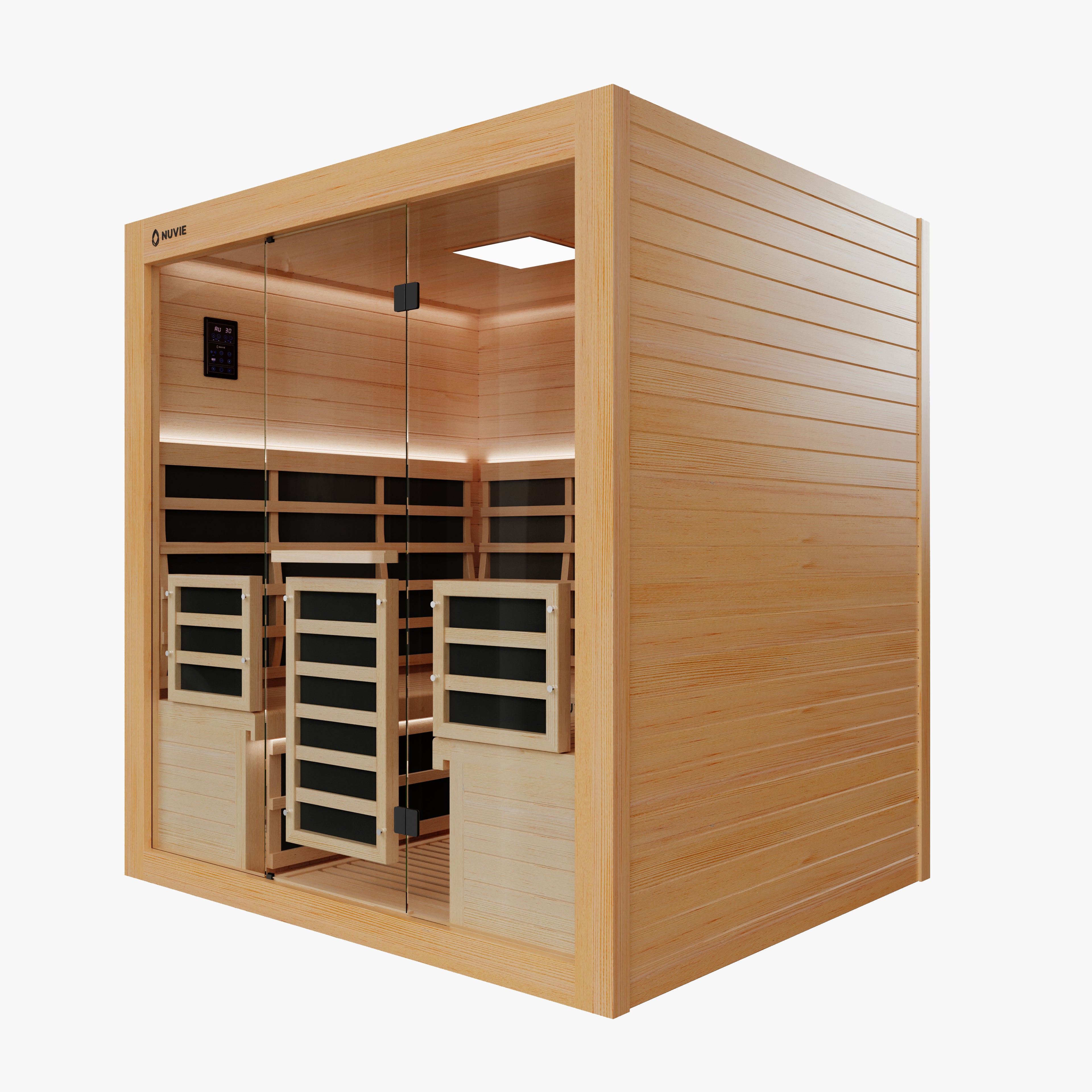 nuvie immerse 4-6 person infrared sauna right side