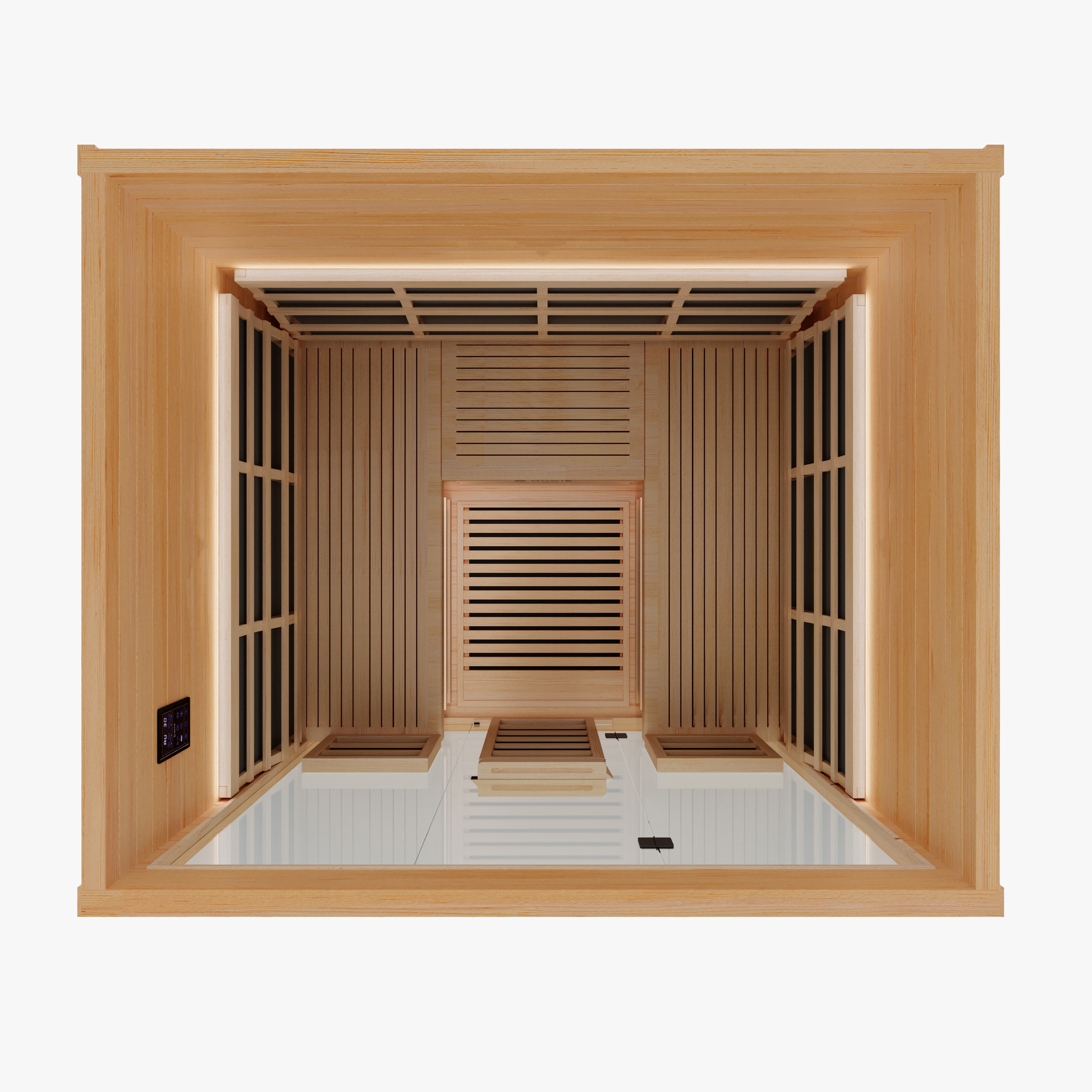 nuvie immerse 4-6 person infrared sauna top view