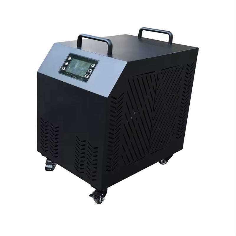 oval ice bath chiller unit in black