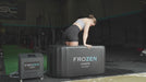 woman in black frozen oasis ice bath