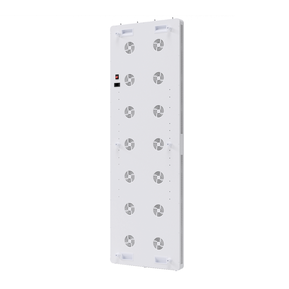 Frozen Oasis white red light therapy panel with multiple cooling fans and control switch