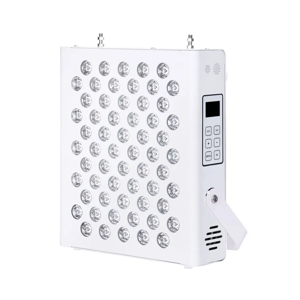Stryke Recovery white red light therapy panel with multiple LED bulbs and digital control panel