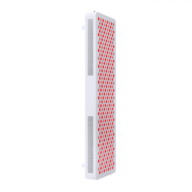 Frozen Oasis red light therapy panel with multiple red LED bulbs in a sleek white rectangular design