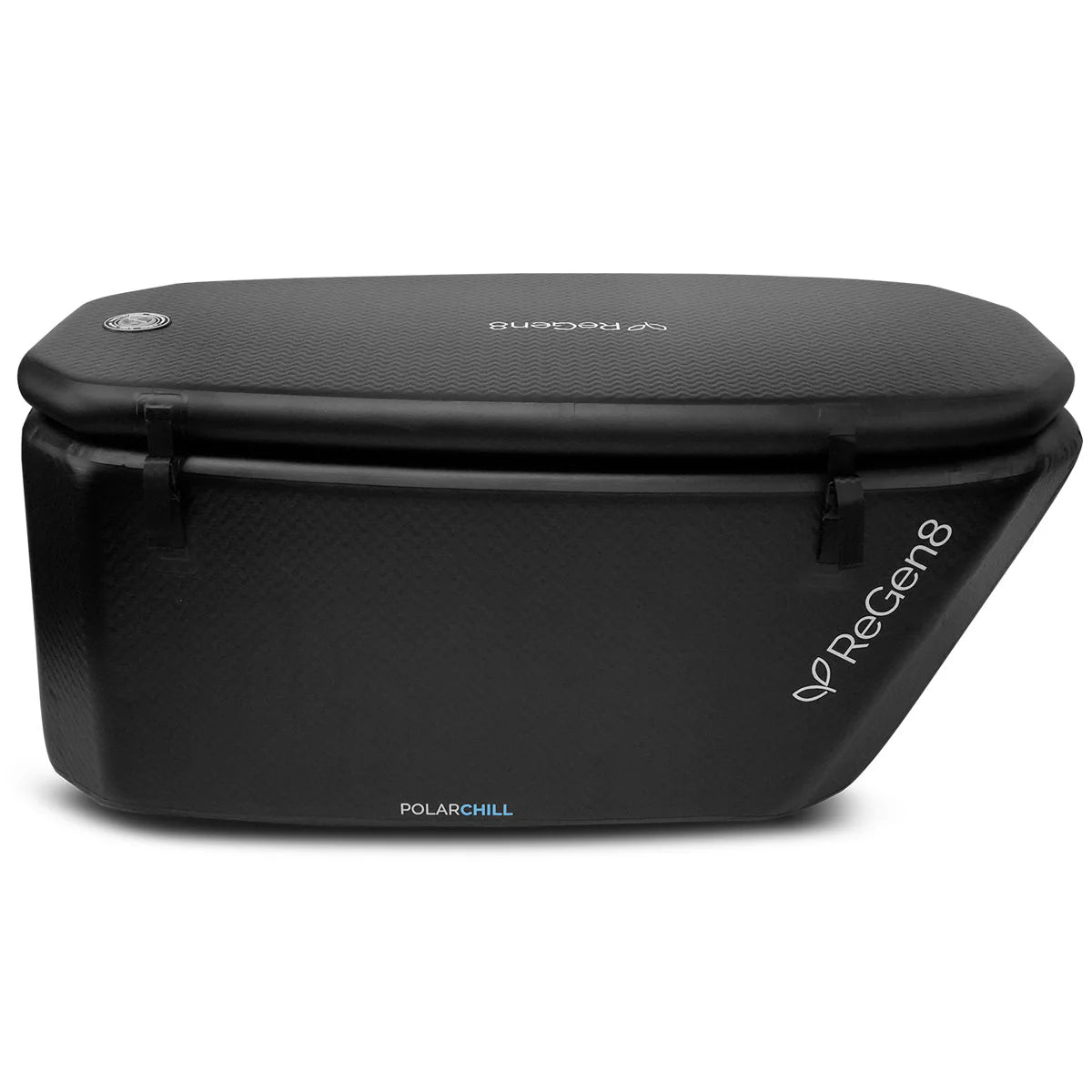Lifespan Fitness ReGen8 black ice bath with insulated lid for cold therapy recovery