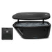 Lifespan Fitness black ice bath with open lid and separate cooling unit for recovery therapy