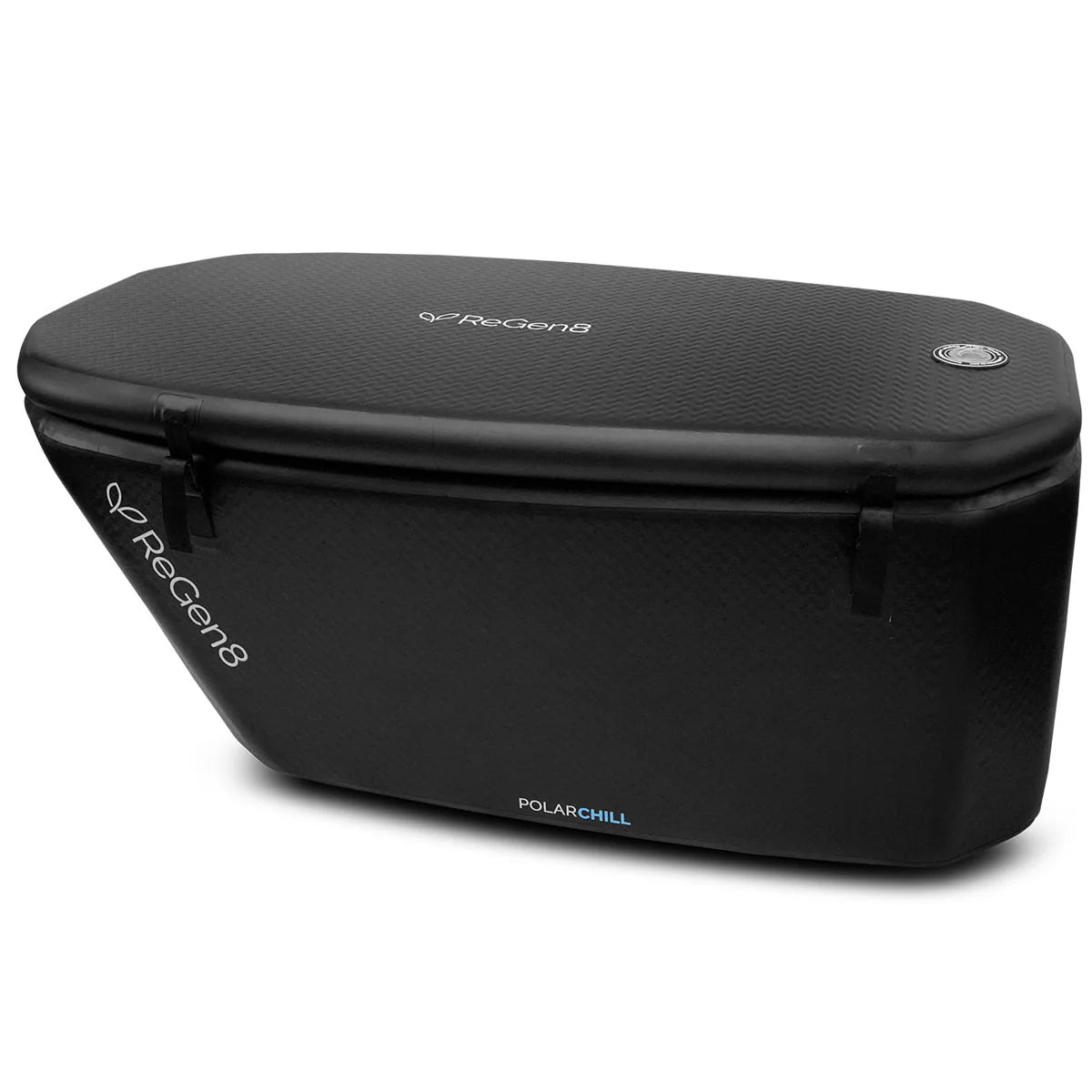 Lifespan Fitness black ReGen8 PolarChill portable ice bath with insulated cover