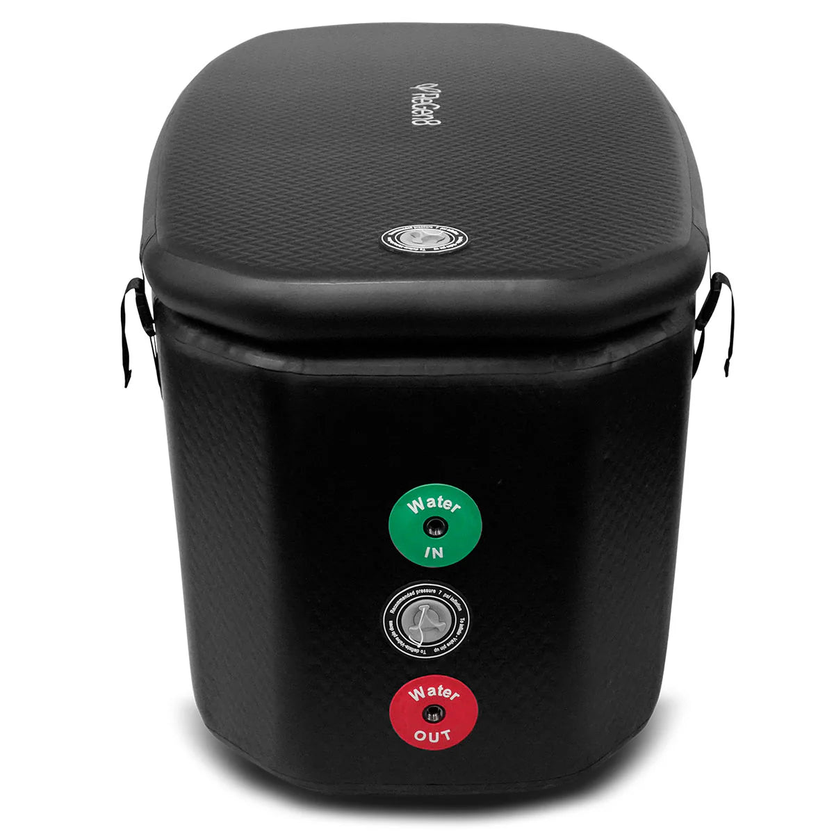 Lifespan Fitness black portable ice bath with water in and out valves for recovery