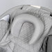 Lifespan Fitness gray massage chair with quilted cushioning and ergonomic neck support