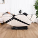 Lifespan Fitness massage chair LuxCloud AIR in white with black accents and reclining feature