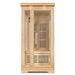 Lifespan Fitness wooden sauna with glass door and interior bench for home relaxation