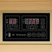 Lifespan Fitness sauna control panel with digital temperature display and media buttons