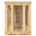 Lifespan Fitness wooden sauna with glass door and side panels for home relaxation