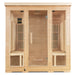 Lifespan Fitness wooden sauna with glass door and side panels for home relaxation