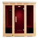 Lifespan Fitness wooden sauna with glass door and side panels for home relaxation 
