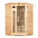 Lifespan Fitness wooden sauna with glass door and digital control panel for home relaxation