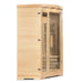 Lifespan Fitness wooden sauna with glass door and digital control panel for home use
