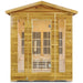 Lifespan Fitness wooden sauna with glass door and side panels for home relaxation