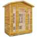 Lifespan Fitness wooden sauna with glass door and panels for home relaxation and wellness