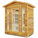 Lifespan Fitness wooden sauna with glass door and windows for home relaxation